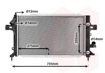 VAN WEZEL Radiators, Motora dzesēšanas sistēma 37002467